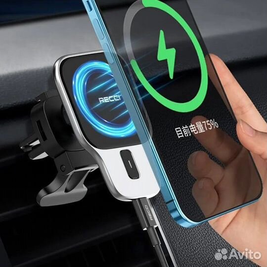 Держатель АВТОМОБИЛЬНЫЙ wireless charge recci rich