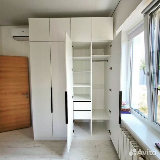 Шкаф распашной с фрезерованными фасадами