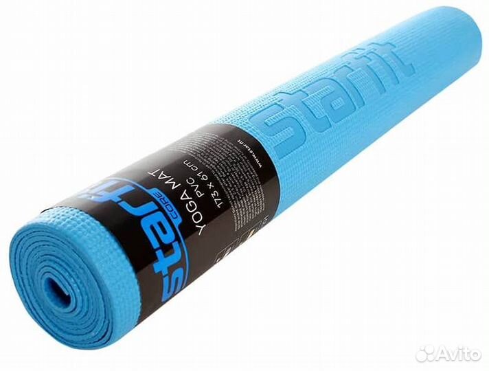 Коврик для йоги и фитнеса starfit FM-101 PVC, 0,8