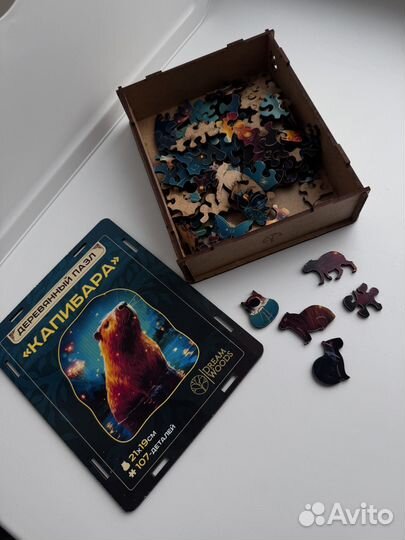 Деревянный пазл Капибара 107 деталей