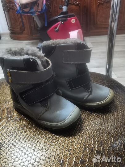 Детские зимние сапожки кожа 22 размер