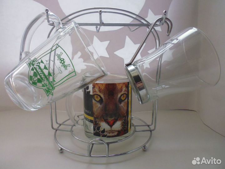 Мельхиоровые ложки, подставки, кружки, масленка