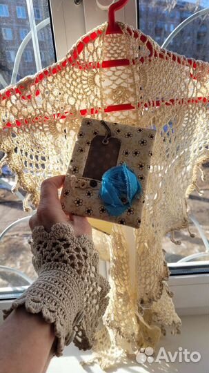 Комплект в стиле Бохо (ручная работа) сумка/шарф