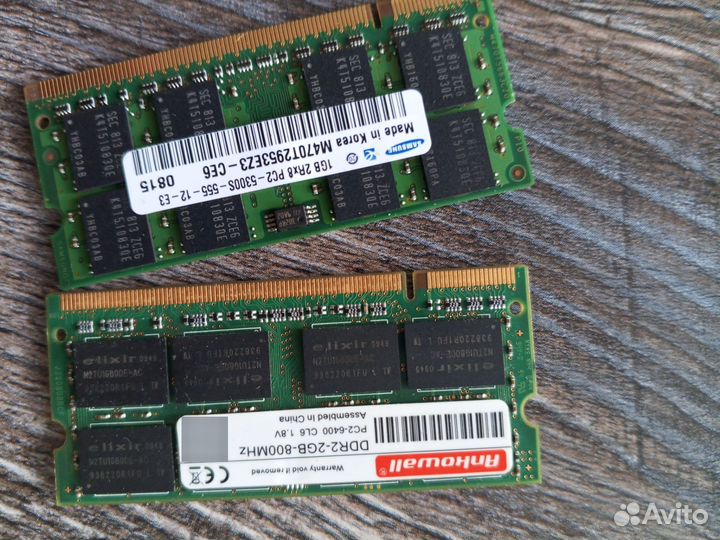 Оперативная память ddr2 для ноутбука