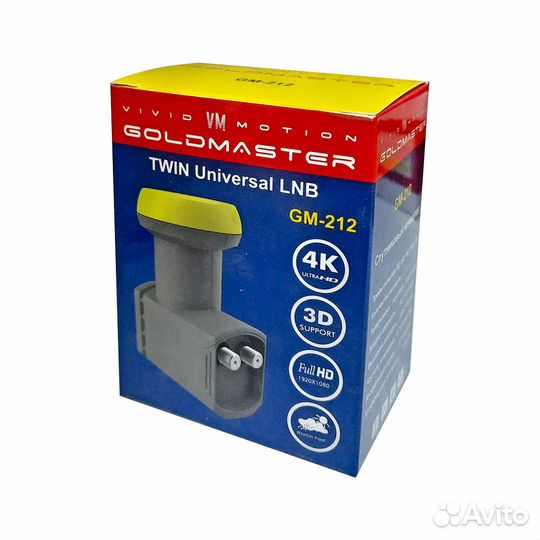 Конвертер спутниковый универсальный GM-212 (2 вых)