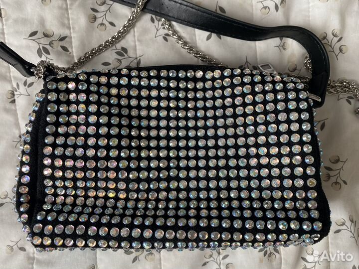 Сумка клатч со стразами
