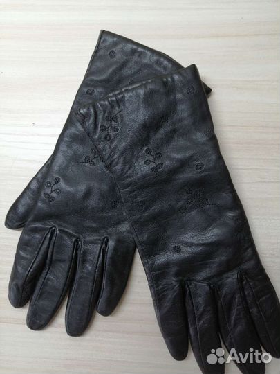 Перчатки женские кожаные 2 пары