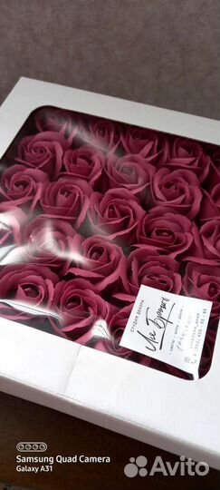 Мыльные розы в коробке