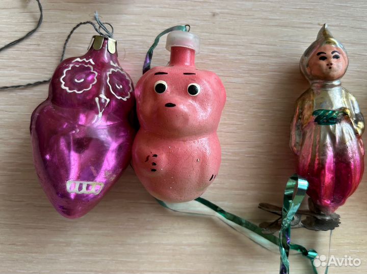 Елочные игрушки стекло СССР