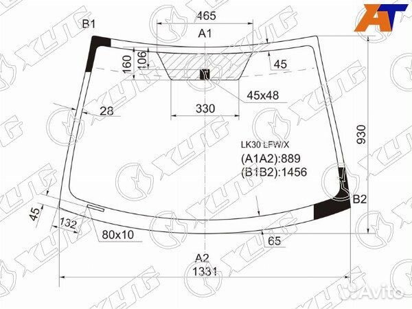 Стекло лобовое toyota yaris