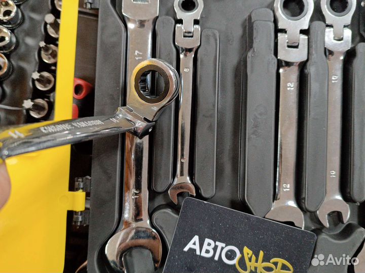 Набор ключей шарнирных с трещоткой 8-19 мм