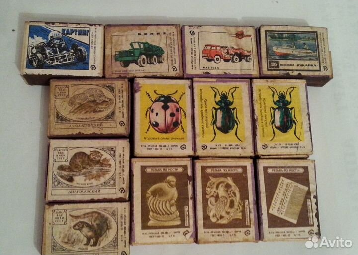 Спичечные коробки. большие-малые. СССР