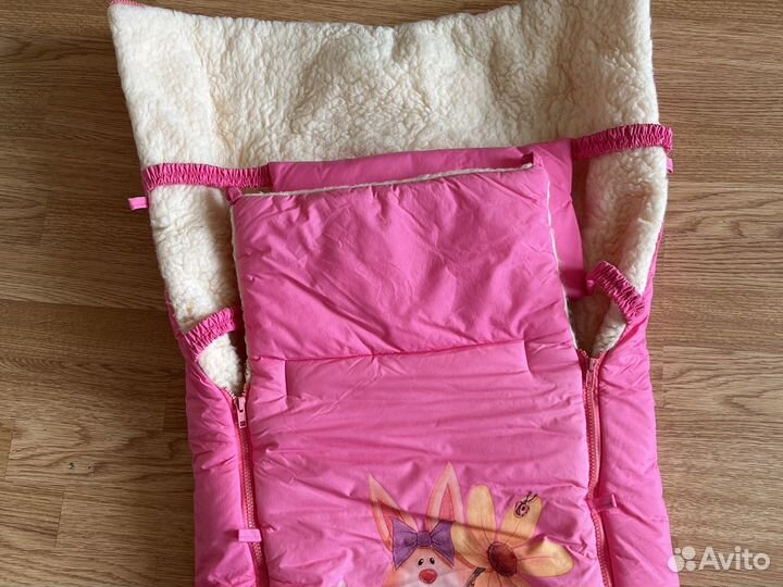 Меховой конверт для новорожденного