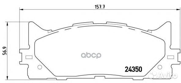 Колодки тормозные дисковые перед P83117 Brembo