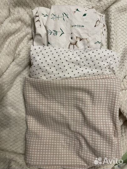 Простынь детская на резинке 120х60