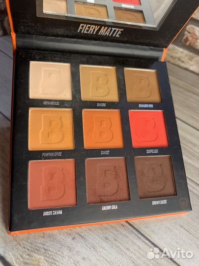 Палетка теней beauty bay fiery matte