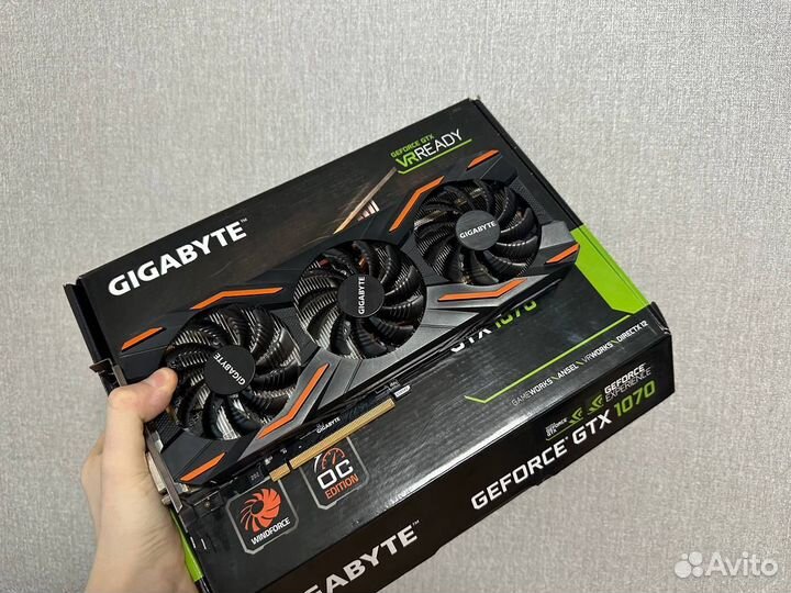 Видеокарта GTX 1070 Gigabyte Windforce