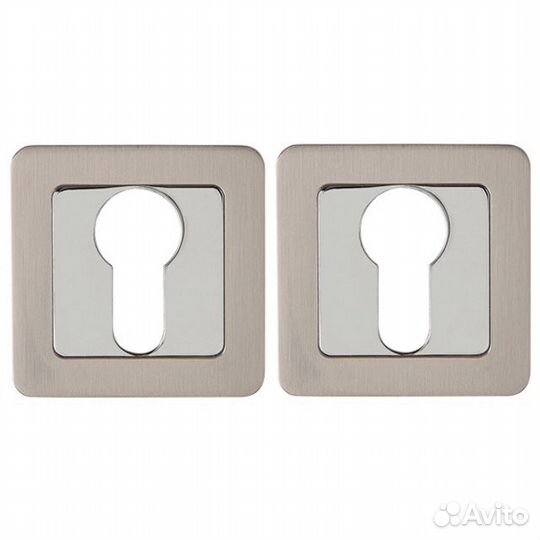 Накладка под цилиндр punto квадрат матовый никель