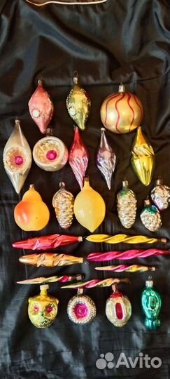 Елочные игрушки СССР, советские, стекло
