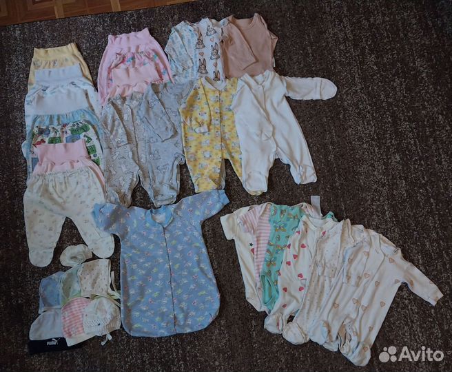 Пакет одежды 50-56 размер (0-3 месяца)