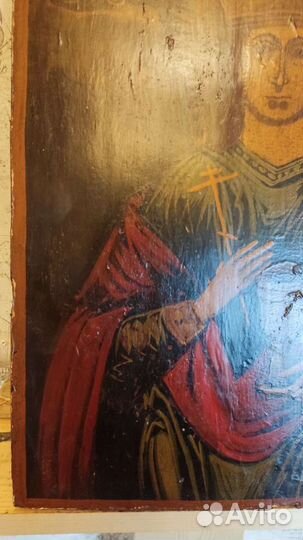 Старинная икона Святой Варвары 39*31 живопись