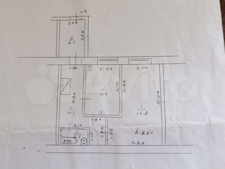 1-к. квартира, 46,2 м², 1/1 эт.