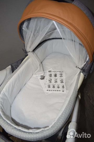 Коляска 3в1 Adamex Barletta New (гелевые колеса)