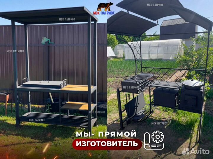 Мангал с крышей