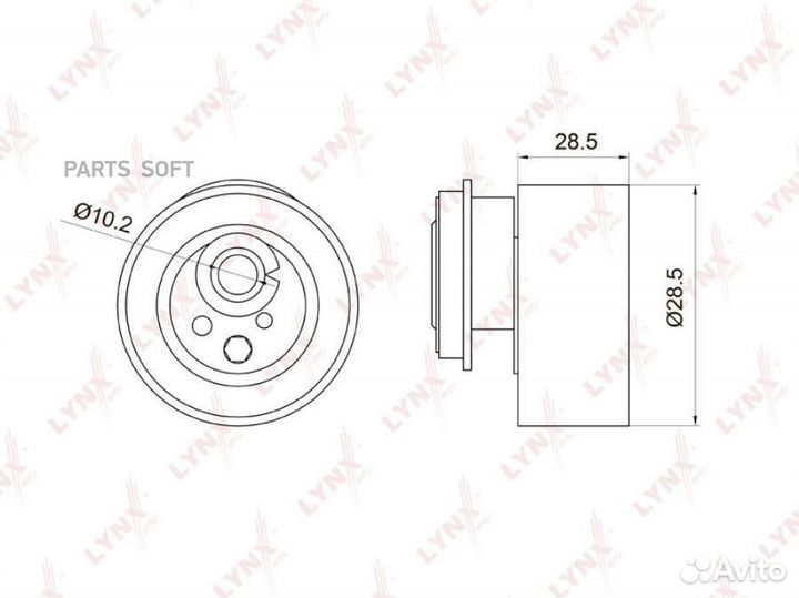 Lynxauto PB-1045 Ролик натяжной / грм mazda 323(BJ