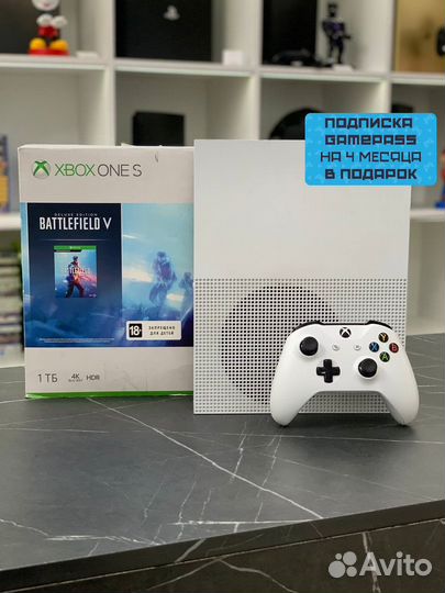 Xbox One S 1tb + Gamepass 4 мес. Гарантия 6 мес