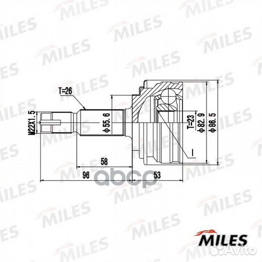 ШРУС наружный toyota yaris II 1.3-1.5 07-08 (GSP