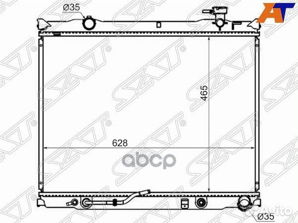 Радиатор Kia Sorento 02-09 ki00052 Sat