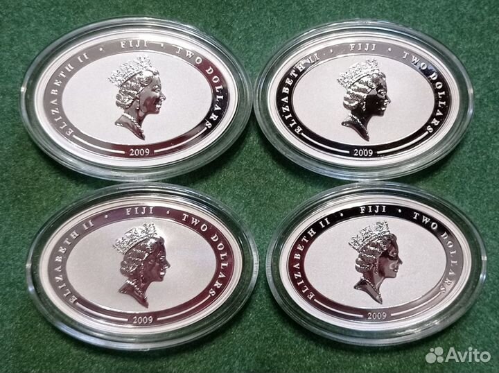 Монеты Фиджи Набор Дирижабли Серебро