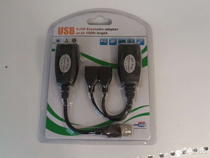 USB удлинитель по витой паре 1 на 2
