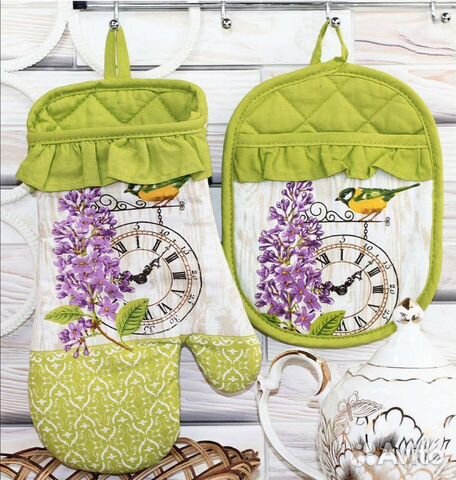 Набор для кухни, рукавица и прихватка