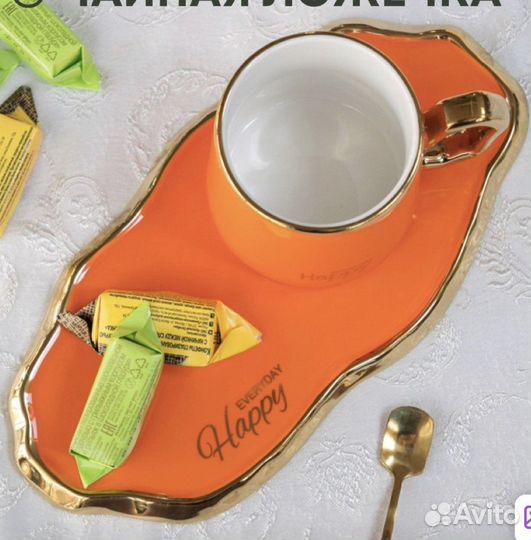 Фарфоровая чашка с блюдцем leonardi новые