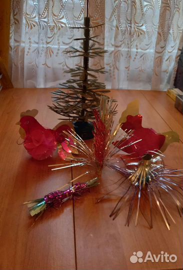 Елочные игрушки СССР из фольги и пенопласта