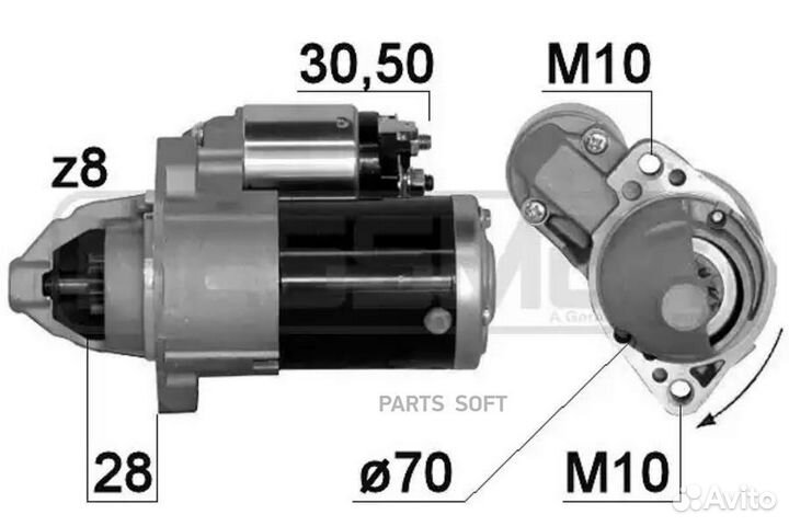 Стартер mitsubishi ASX/lancer/outlander 1.4kw ERA Benelux / 220884