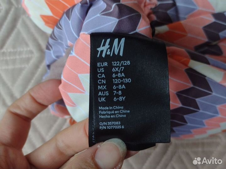 Новые зимние варежки 122-128 H&M девочки 7/8 розов