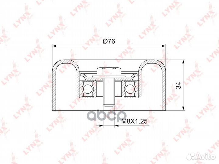 Ролик натяжной приводного ремня PB5131 lynxauto