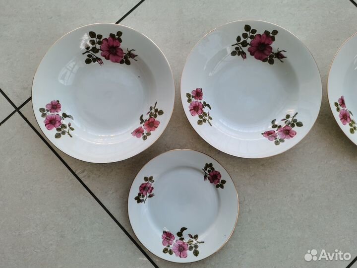 Тарелки 6 шт 1970 годы made in Poland Польша