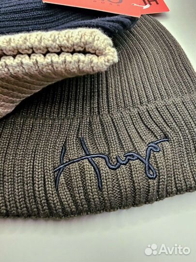 Шапка hugo люкс с добавлением шерсти