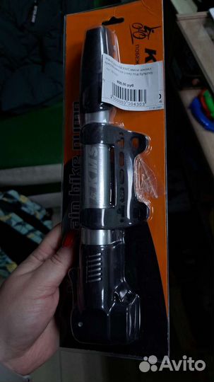 Насос велосипедный под авто и велосипедный ниппель