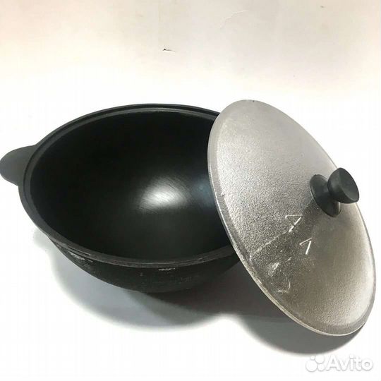 Чугунный казан 4,5л плоское дно / Наманган