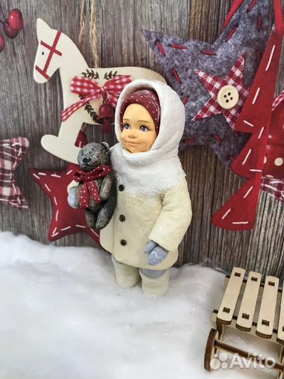 Ватные елочные игрушки