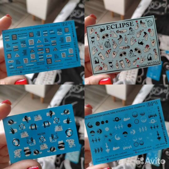 Слайдеры для маникюра, наклейки для ногтей 25 шт