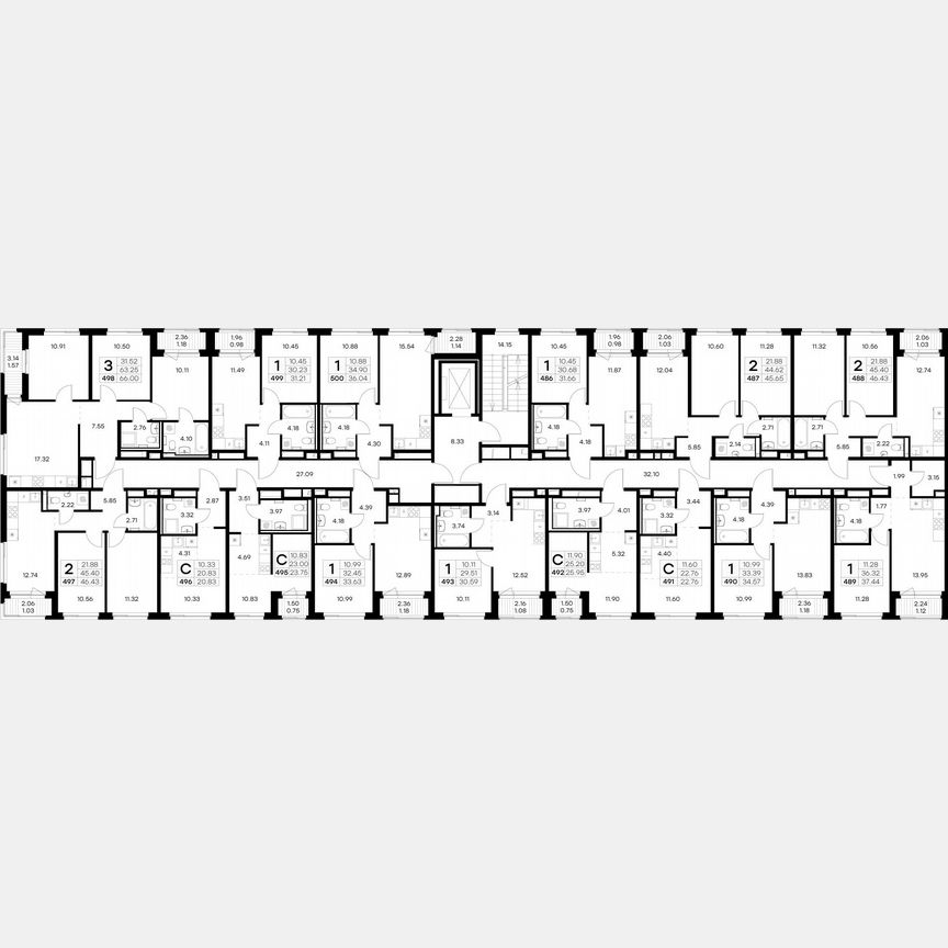 2-к. квартира, 46,4 м², 7/9 эт.