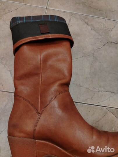 Осенние женские сапоги 38 натуральная кожа