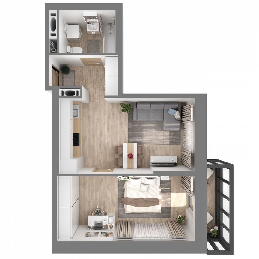 1-к. квартира, 42,1 м², 4/23 эт.