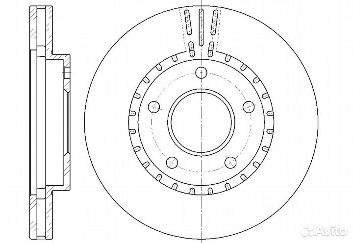 Диск тормозной вентилируемый G-brake GR-20100